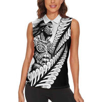 Koru Fern New Zealand Maori Tribal Warrior Women Sleeveless Polo Shirt LT9 - Polynesian Pride