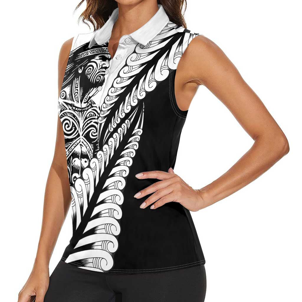 Koru Fern New Zealand Maori Tribal Warrior Women Sleeveless Polo Shirt LT9 - Polynesian Pride
