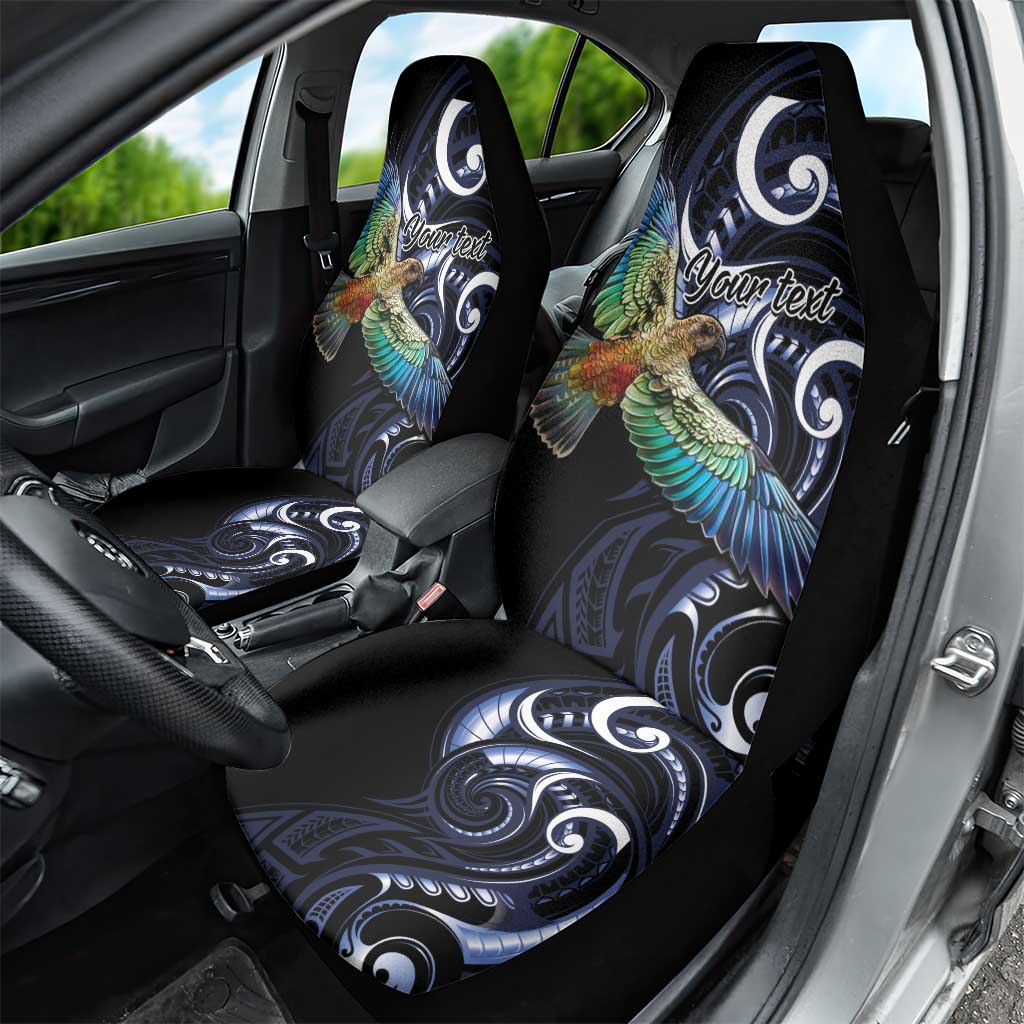 New Zealand Kea Bird Personalised Car Seat Cover Maori Tribal Koru Art LT9 - Polynesian Pride