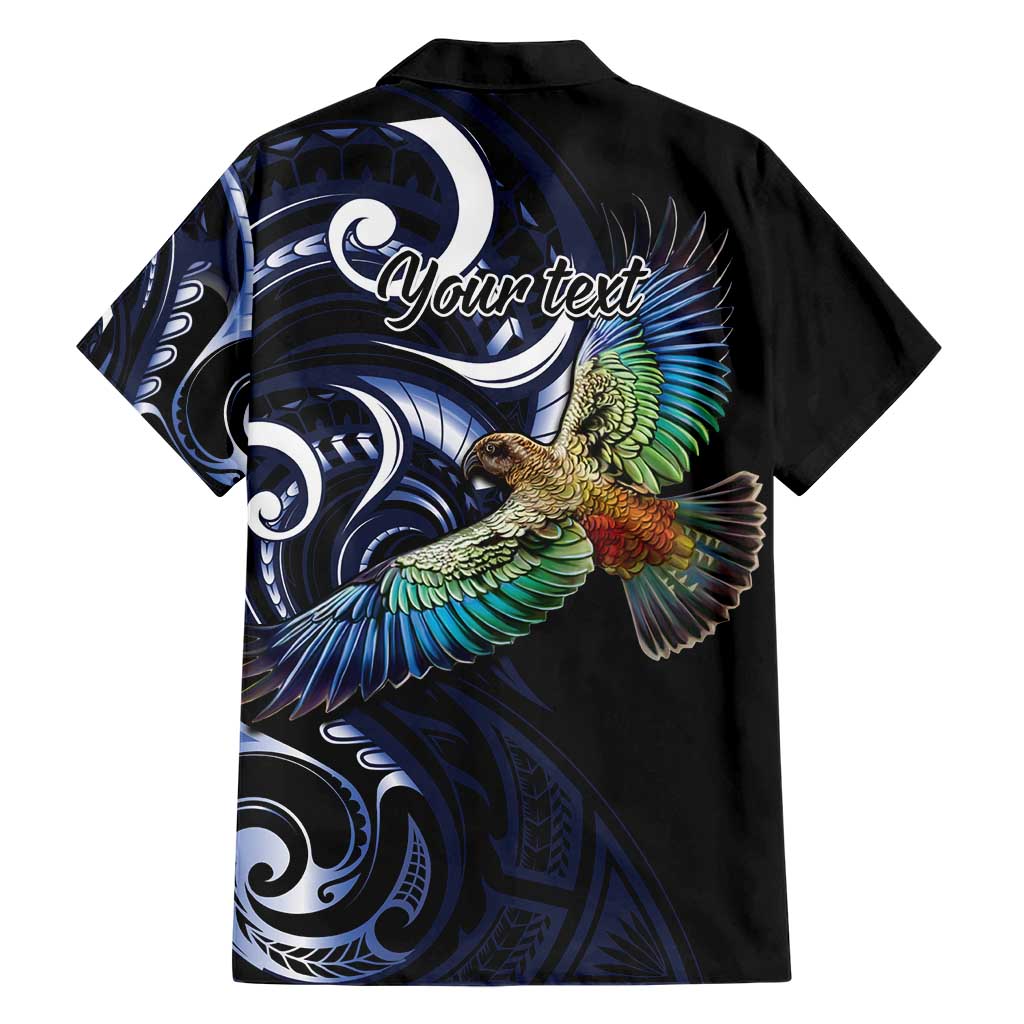 New Zealand Kea Bird Personalised Family Matching Short Sleeve Bodycon Dress and Hawaiian Shirt Maori Tribal Koru Art LT9 - Polynesian Pride