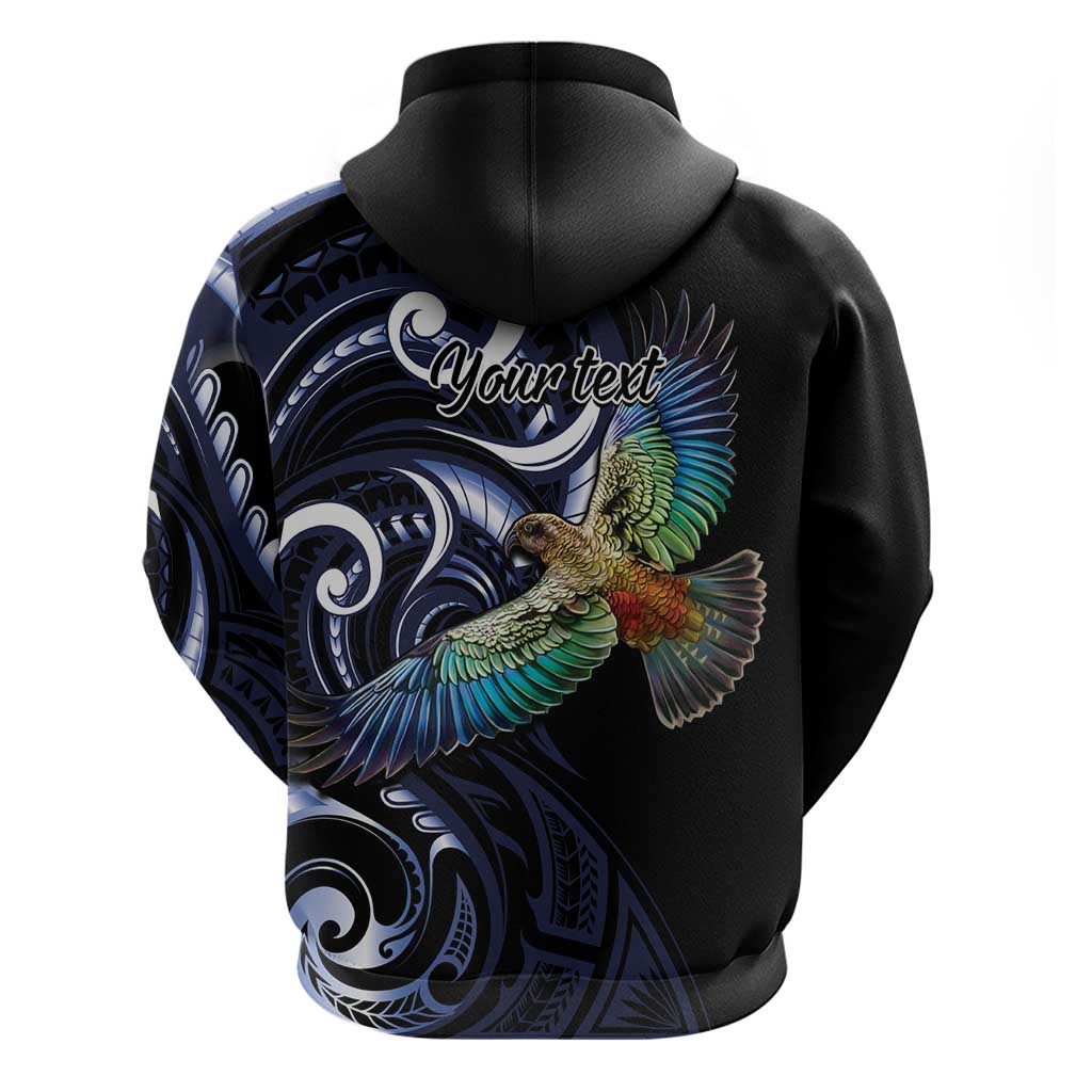 New Zealand Kea Bird Personalised Hoodie Maori Tribal Koru Art LT9 - Polynesian Pride
