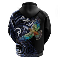 New Zealand Kea Bird Personalised Hoodie Maori Tribal Koru Art LT9 - Polynesian Pride