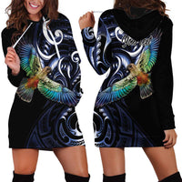 New Zealand Kea Bird Personalised Hoodie Dress Maori Tribal Koru Art LT9 - Polynesian Pride