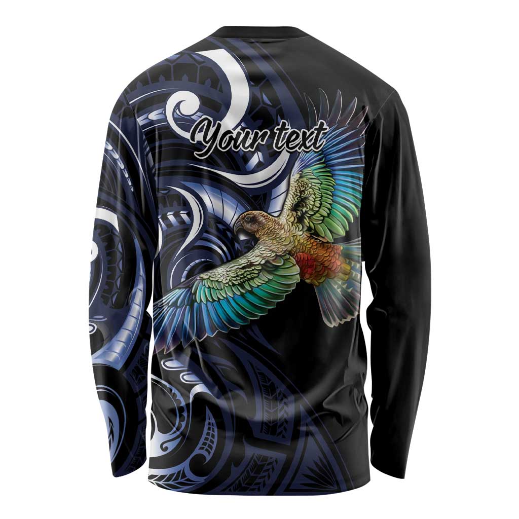New Zealand Kea Bird Personalised Long Sleeve Shirt Maori Tribal Koru Art LT9 - Polynesian Pride