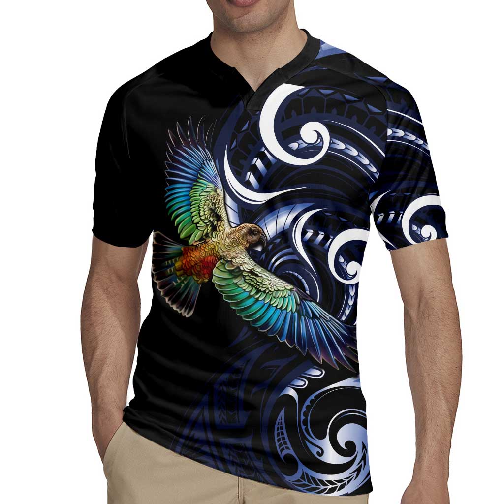 New Zealand Kea Bird Personalised Rugby Jersey Maori Tribal Koru Art LT9 - Polynesian Pride
