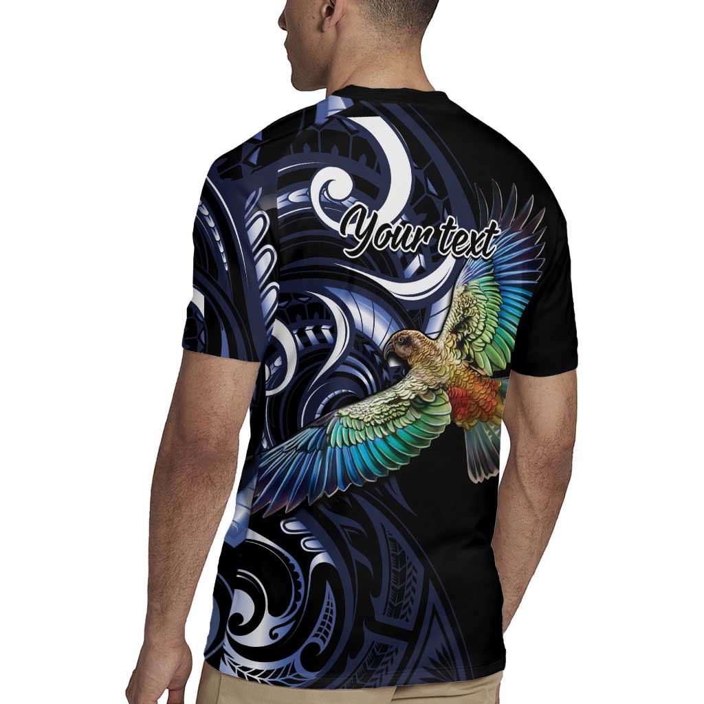 New Zealand Kea Bird Personalised Rugby Jersey Maori Tribal Koru Art LT9 - Polynesian Pride