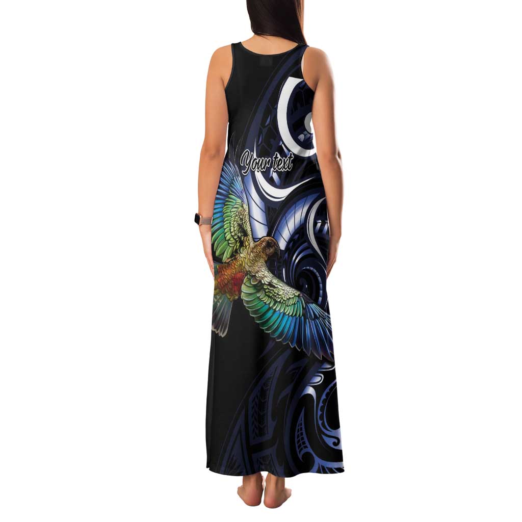 New Zealand Kea Bird Personalised Tank Maxi Dress Maori Tribal Koru Art LT9 - Polynesian Pride