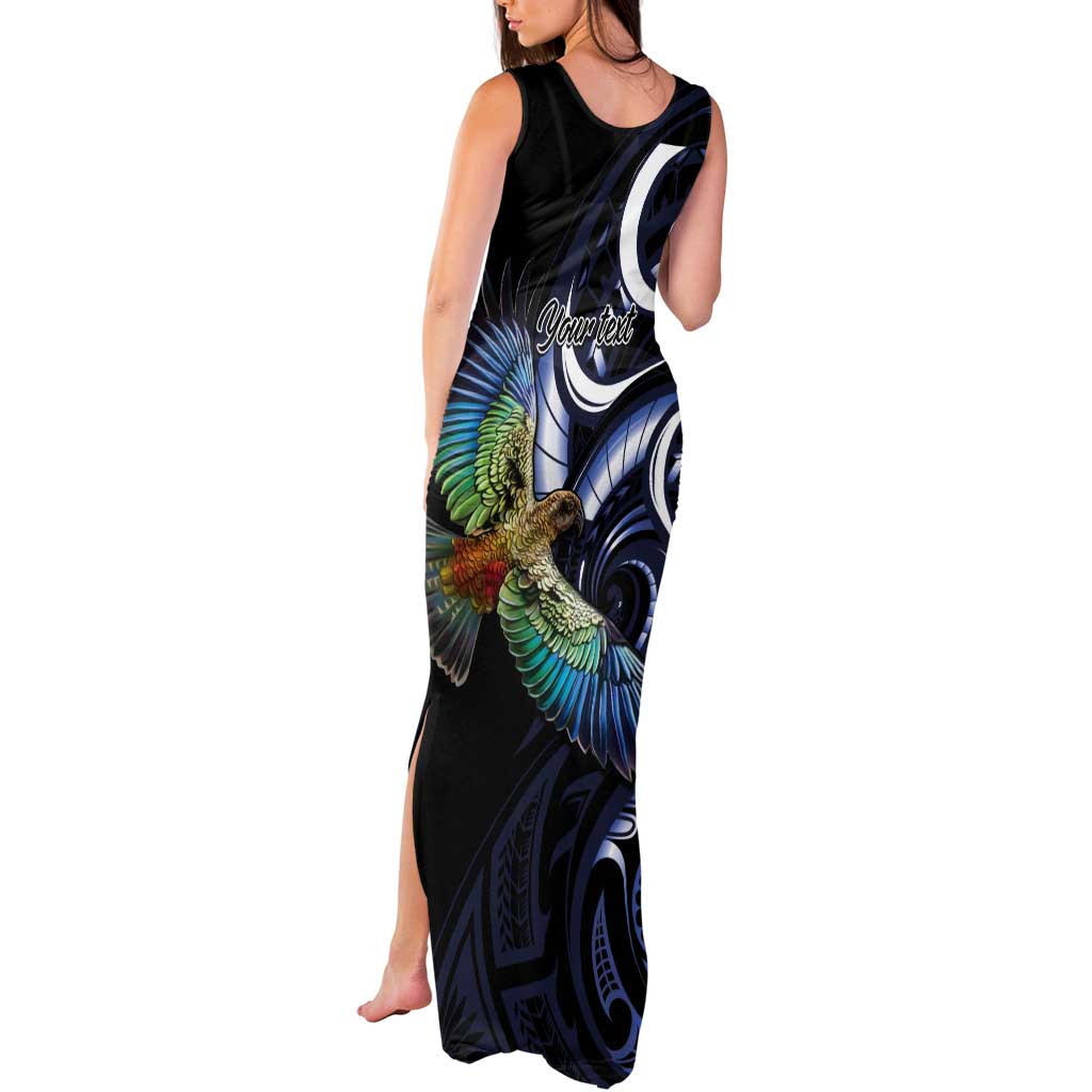 New Zealand Kea Bird Personalised Tank Maxi Dress Maori Tribal Koru Art LT9 - Polynesian Pride