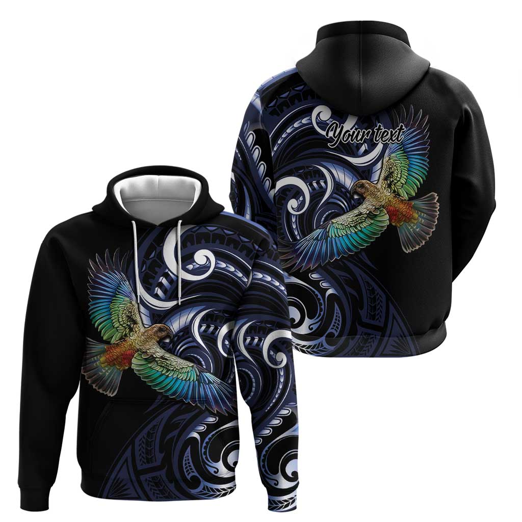 New Zealand Kea Bird Personalised Zip Hoodie Maori Tribal Koru Art LT9 - Polynesian Pride