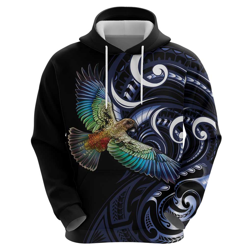 New Zealand Kea Bird Personalised Zip Hoodie Maori Tribal Koru Art LT9 - Polynesian Pride