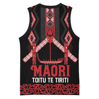 Toitu Te Tiriti Waitangi Basketball Jersey Black Wharenui House LT9 - Polynesian Pride