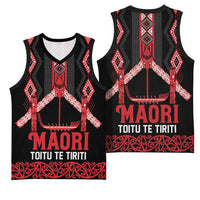 Toitu Te Tiriti Waitangi Basketball Jersey Black Wharenui House LT9 - Polynesian Pride