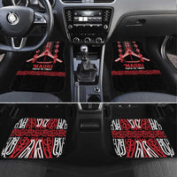 Toitu Te Tiriti Waitangi Car Mats Black Wharenui House LT9 Set 4pcs Black - Polynesian Pride
