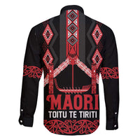 Toitu Te Tiriti Waitangi Family Matching Mermaid Dress and Hawaiian Shirt Black Wharenui House LT9 - Polynesian Pride