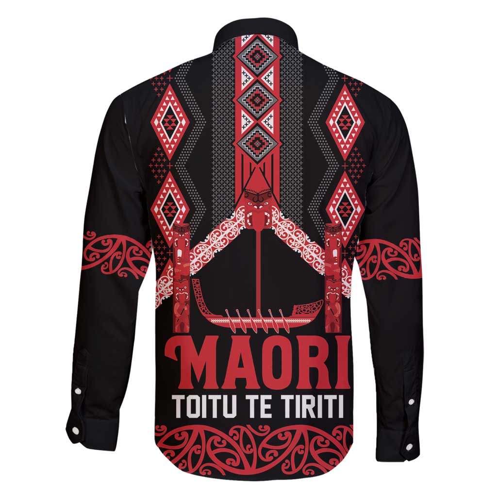 Toitu Te Tiriti Waitangi Family Matching Summer Maxi Dress and Hawaiian Shirt Black Wharenui House LT9 - Polynesian Pride
