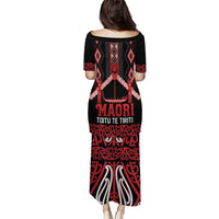 Toitu Te Tiriti Waitangi Puletasi Black Wharenui House LT9 - Polynesian Pride
