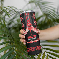 Toitu Te Tiriti Waitangi Skinny Tumbler Black Wharenui House LT9 - Polynesian Pride