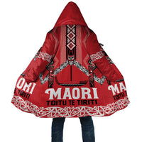 Toitu Te Tiriti Waitangi Cloak Red Wharenui House LT9 Unisex Red - Polynesian Pride