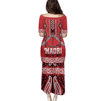 Toitu Te Tiriti Waitangi Family Matching Puletasi and Hawaiian Shirt Red Wharenui House LT9 - Polynesian Pride