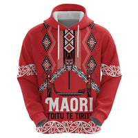Toitu Te Tiriti Waitangi Hoodie Red Wharenui House LT9 - Polynesian Pride
