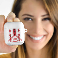 Toitu Te Tiriti Waitangi AirPods Case White Wharenui House LT9 - Polynesian Pride