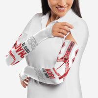 Toitu Te Tiriti Waitangi Arm Sleeves White Wharenui House - Polynesian Pride