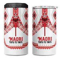Toitu Te Tiriti Waitangi 4 in 1 Can Cooler Tumbler White Wharenui House LT9 One Size: 16 oz white - Polynesian Pride