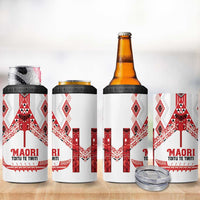 Toitu Te Tiriti Waitangi 4 in 1 Can Cooler Tumbler White Wharenui House LT9 - Polynesian Pride