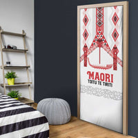 Toitu Te Tiriti Waitangi Door Cover White Wharenui House LT9 - Polynesian Pride