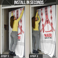 Toitu Te Tiriti Waitangi Door Cover White Wharenui House LT9 - Polynesian Pride