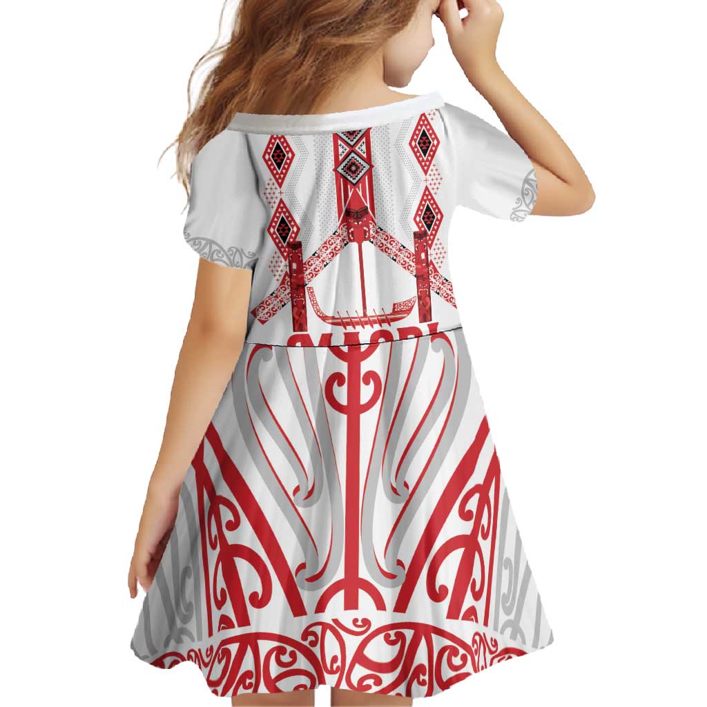 Toitu Te Tiriti Waitangi Family Matching Summer Maxi Dress and Hawaiian Shirt White Wharenui House LT9 - Polynesian Pride
