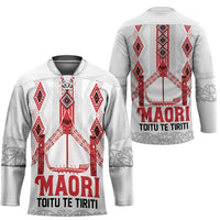 Toitu Te Tiriti Waitangi Hockey Jersey White Wharenui House LT9 - Polynesian Pride