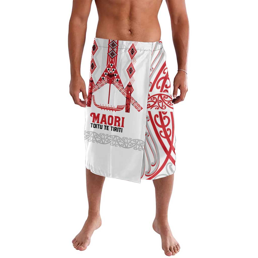 Toitu Te Tiriti Waitangi Lavalava White Wharenui House - Polynesian Pride