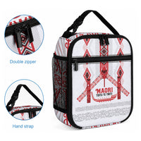 Toitu Te Tiriti Waitangi Lunch Bag White Wharenui House LT9 - Polynesian Pride