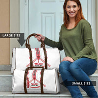 Toitu Te Tiriti Waitangi Travel Bag White Wharenui House - Polynesian Pride