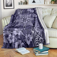 Vintage Tonga Tribal Ngatu Pattern Blanket With Pacific Floral Pink Art