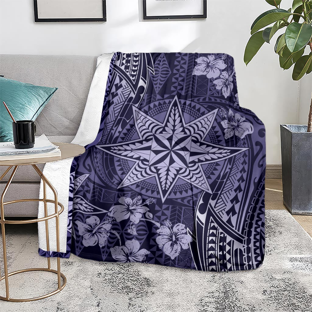 Vintage Tonga Tribal Ngatu Pattern Blanket With Pacific Floral Pink Art
