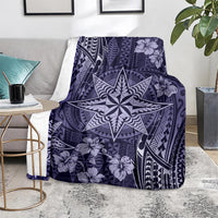 Vintage Tonga Tribal Ngatu Pattern Blanket With Pacific Floral Pink Art