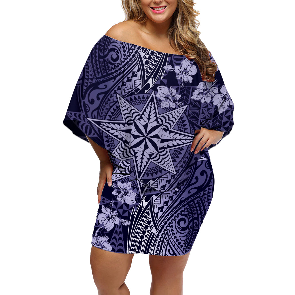 Vintage Tonga Tribal Ngatu Pattern Family Matching Off Shoulder Short Dress and Hawaiian Shirt With Pacific Floral Pink Art LT9 Mom's Dress Pink - Polynesian Pride