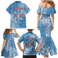 Personalised Tonga Apifo'ou College Family Matching Mermaid Dress and Hawaiian Shirt Since 1865 Special Kupesi Pattern LT9 - Polynesian Pride