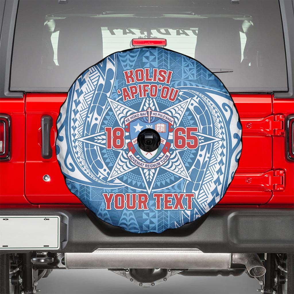 Personalised Tonga Apifo'ou College Spare Tire Cover Since 1865 Special Kupesi Pattern LT9 - Polynesian Pride
