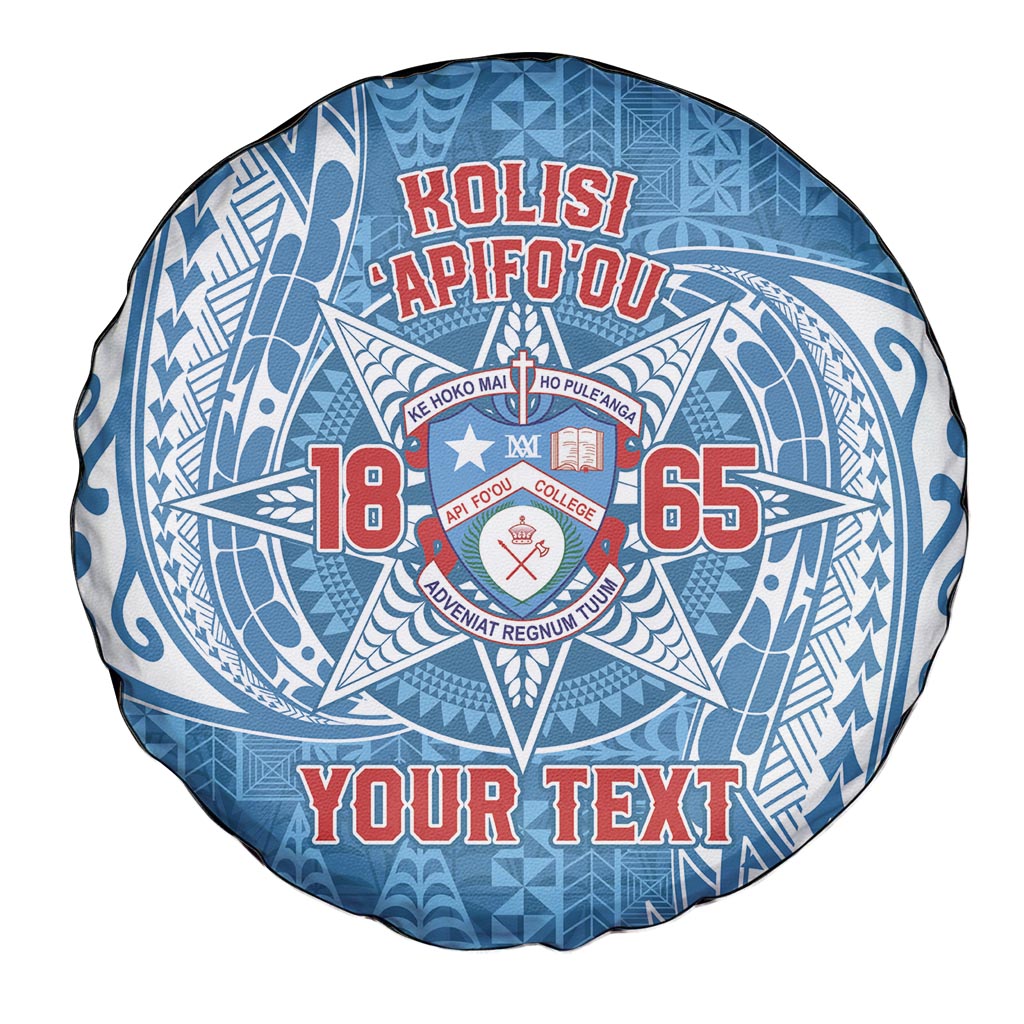 Personalised Tonga Apifo'ou College Spare Tire Cover Since 1865 Special Kupesi Pattern LT9 - Polynesian Pride