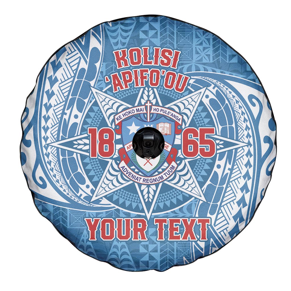 Personalised Tonga Apifo'ou College Spare Tire Cover Since 1865 Special Kupesi Pattern LT9 - Polynesian Pride