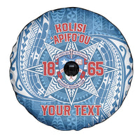 Personalised Tonga Apifo'ou College Spare Tire Cover Since 1865 Special Kupesi Pattern LT9 - Polynesian Pride