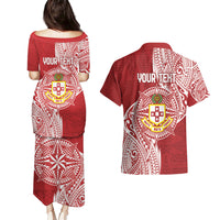 Personalised Kolisi Tonga Atele 142nd Anniversary Couples Matching Puletasi and Hawaiian Shirt Special Kupesi Pattern LT9 - Polynesian Pride