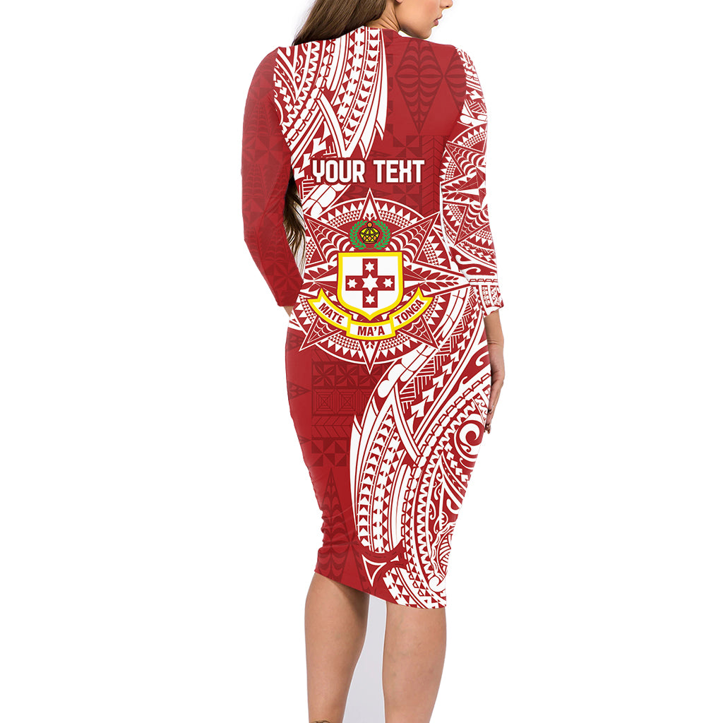 Personalised Kolisi Tonga Atele 142nd Anniversary Family Matching Long Sleeve Bodycon Dress and Hawaiian Shirt Special Kupesi Pattern LT9 - Polynesian Pride