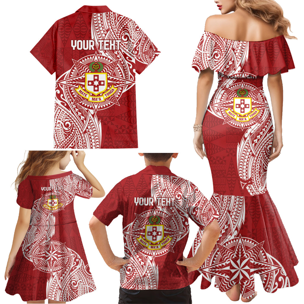 Personalised Kolisi Tonga Atele 142nd Anniversary Family Matching Mermaid Dress and Hawaiian Shirt Special Kupesi Pattern LT9 - Polynesian Pride