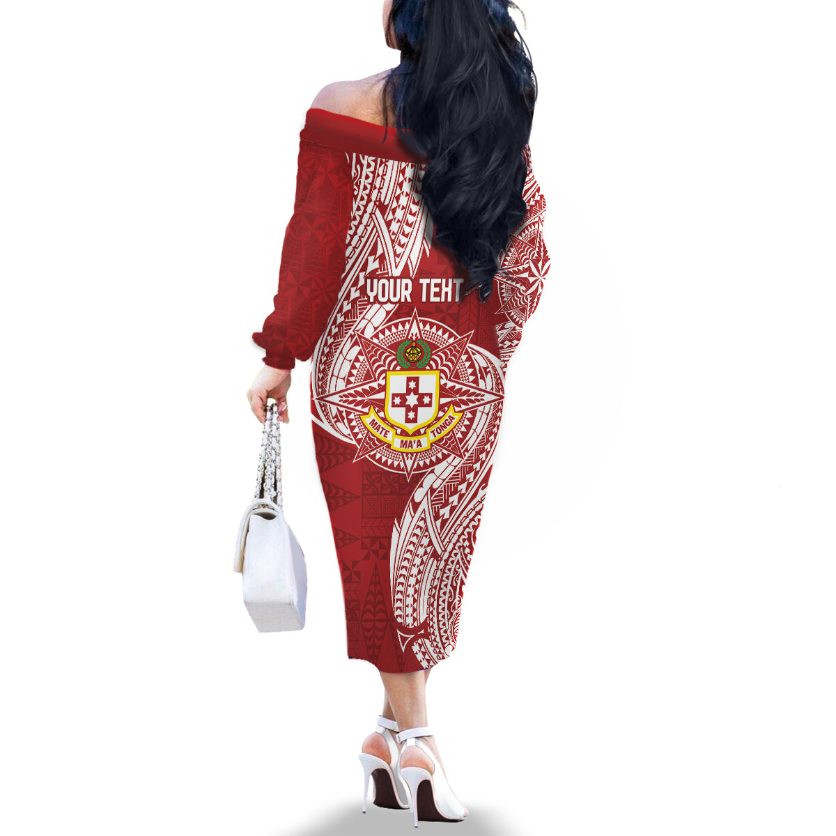 Personalised Kolisi Tonga Atele 142nd Anniversary Family Matching Off The Shoulder Long Sleeve Dress and Hawaiian Shirt Special Kupesi Pattern LT9 - Polynesian Pride