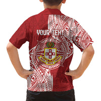Personalised Kolisi Tonga Atele 142nd Anniversary Family Matching Summer Maxi Dress and Hawaiian Shirt Special Kupesi Pattern LT9 - Polynesian Pride