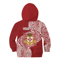 Personalised Kolisi Tonga Atele 142nd Anniversary Kid Hoodie Special Kupesi Pattern LT9 - Polynesian Pride